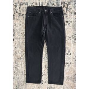 Levi's 505 Regular Fit Jeans Mens 36x30 Faded Black Straight Leg Denim